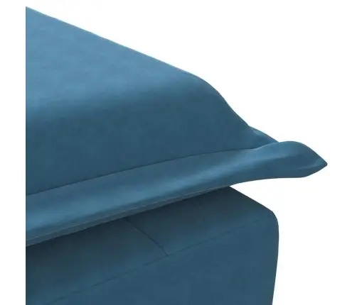 Zvilnis Ar Cilindra Formas Spilvenu, Zils, Samts Vidaxl