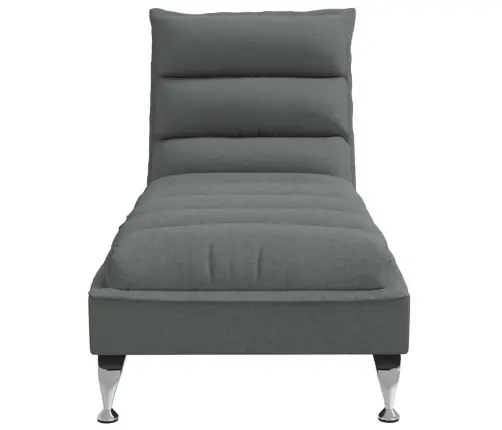Masažinis Poilsio Gultas Su Pagalvėlėmis, Pilkas, Audinys