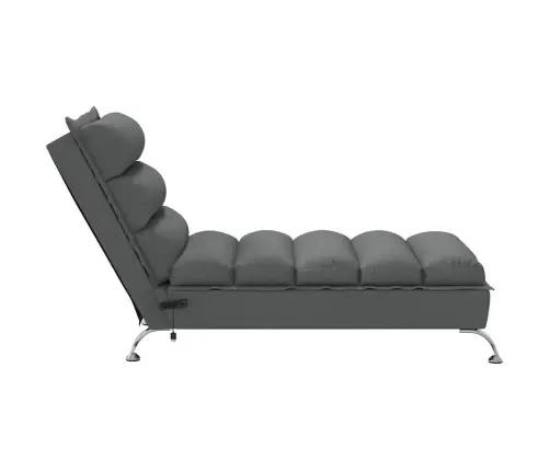 Masažinis Poilsio Gultas Su Pagalvėlėmis, Pilkas, Audinys
