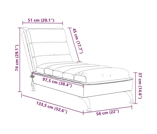Massaažikanapee Koos Patjadega, Pruun, Kangas