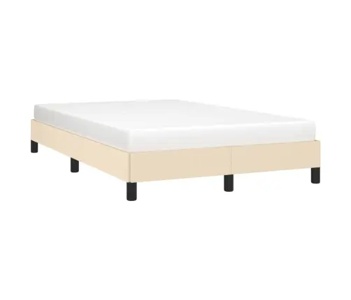 Gultas Rāmis Bez Matrača Krēmkrāsas 120X190 Cm Audums Vidaxl