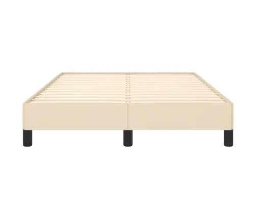 Gultas Rāmis Bez Matrača Krēmkrāsas 120X190 Cm Audums Vidaxl