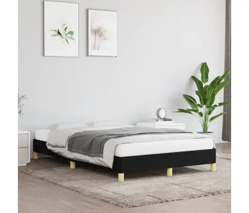 Gultas Rāmis Bez Matrača Melns 120X190 Cm Audums Vidaxl