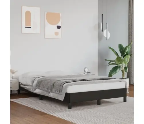 Lovos Rėmas Be Čiužinio, Juodas, 120X190cm Dirbt. Oda