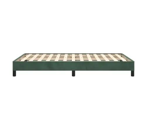 Gultas Rāmis Bez Matrača Tumši Zaļš 120X190 Cm Samts Vidaxl