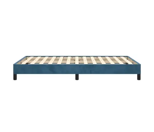 Gultas Rāmis Bez Matrača Tumši Zils 120X190 Cm Samts Vidaxl