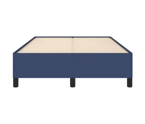 Gultas Rāmis Bez Matrača Zils 120X190 Cm Audums Vidaxl