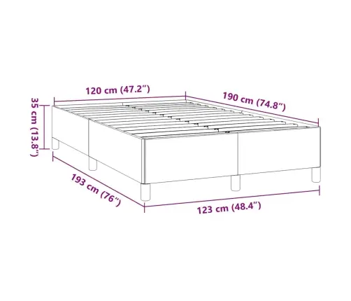 Gultas Rāmis Bez Matrača Tumši Pelēks 120X190 Cm Audums Vidaxl