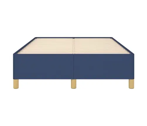 Gultas Rāmis Bez Matrača Zils 120X190 Cm Audums Vidaxl