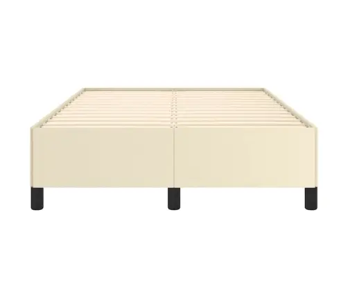 Lovos Rėmas Be Čiužinio, Kremo Spalvos, 120X190cm Dirbt. Oda