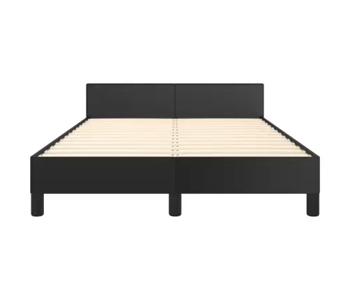 Lovos Rėmas Be Čiužinio, Juodas, 120X190cm Dirbt. Oda