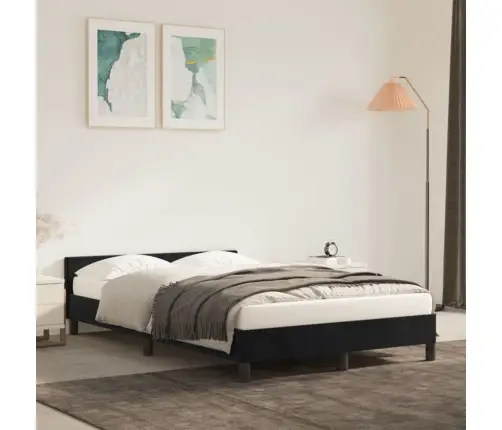Lovos Rėmas Be Čiužiniu, Juodas, 120X190 cm Aksomas