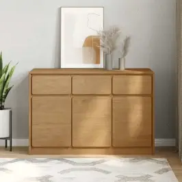 Šoninė Spintelė Sauda, Ąžuolo, 114X43X75,5cm Pušies Masyvas