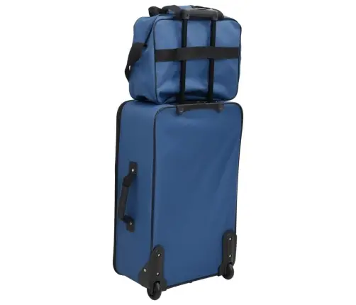 Piecdaļīgs Koferu Komplekts, Zils Audums Vidaxl