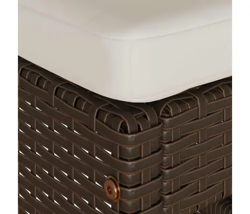 Dārza Bāra Krēsli Ar Matračiem, 4 Gab., Brūna Pe Rotangpalma Vidaxl