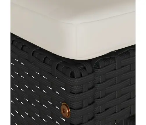 Dārza Bāra Krēsli Ar Matračiem, 4 Gab., Melna Pe Rotangpalma Vidaxl