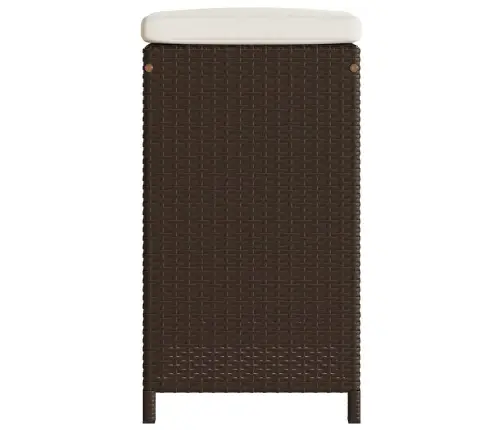 Dārza Bāra Krēsli Ar Matračiem, 6 Gab., Brūna Pe Rotangpalma Vidaxl