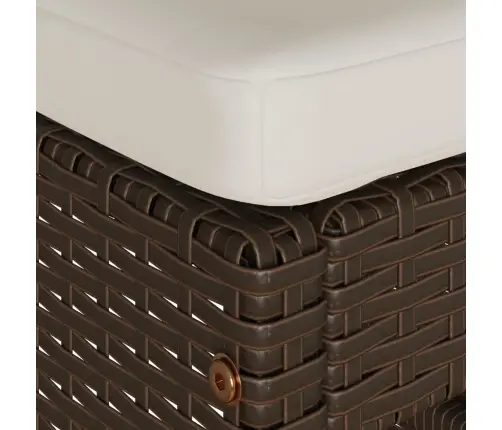 Dārza Bāra Krēsli Ar Matračiem, 6 Gab., Brūna Pe Rotangpalma Vidaxl