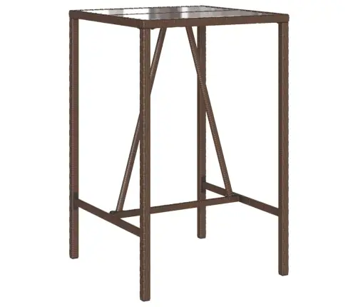 Āra Bāra Galds, Brūns, 70X70X110 Cm, Pe Rotangpalma Vidaxl