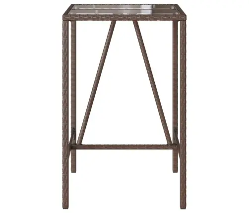 Āra Bāra Galds, Brūns, 70X70X110 Cm, Pe Rotangpalma Vidaxl