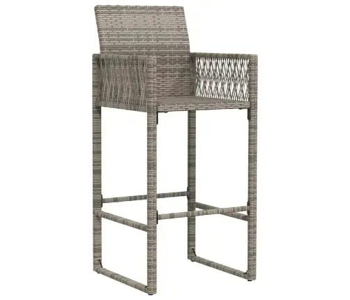 Dārza Bāra Krēsli, 2 Gab., Pelēka Pe Rotangpalma Vidaxl