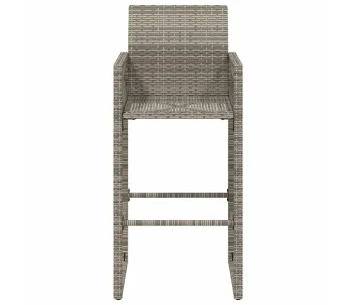 Dārza Bāra Krēsli, 2 Gab., Pelēka Pe Rotangpalma Vidaxl