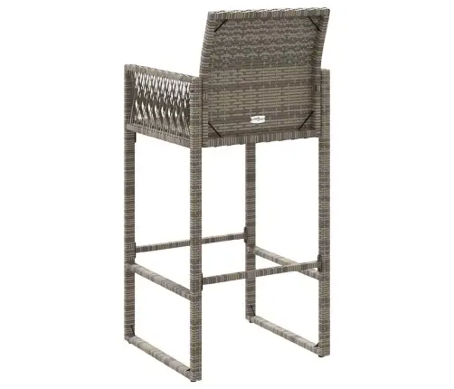 Dārza Bāra Krēsli, 2 Gab., Pelēka Pe Rotangpalma Vidaxl