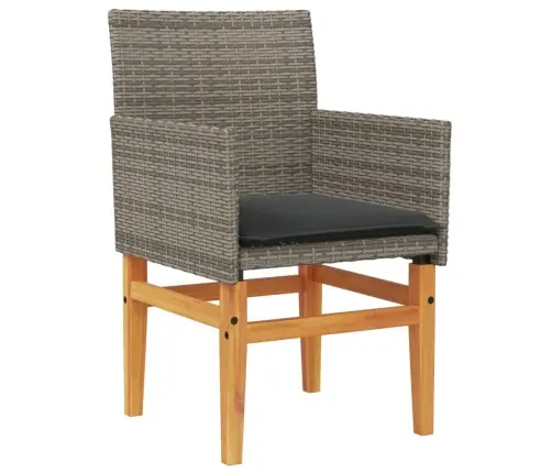 Dārza Krēsli, Matrači, 2 Gab., Pelēka Pe Rotangpalma, Masīvkoks Vidaxl Dārza Krēsli, Matrači, 2 Gab., Pelēka Pe Rotangpalma, Masīvkoks Vidaxl