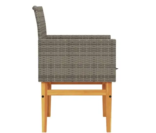 Dārza Krēsli, Matrači, 2 Gab., Pelēka Pe Rotangpalma, Masīvkoks Vidaxl Dārza Krēsli, Matrači, 2 Gab., Pelēka Pe Rotangpalma, Masīvkoks Vidaxl