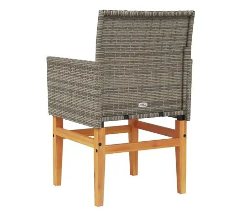 Dārza Krēsli, Matrači, 2 Gab., Pelēka Pe Rotangpalma, Masīvkoks Vidaxl Dārza Krēsli, Matrači, 2 Gab., Pelēka Pe Rotangpalma, Masīvkoks Vidaxl