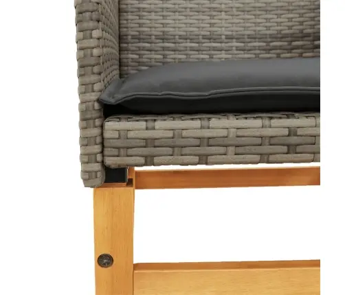 Dārza Krēsli, Matrači, 2 Gab., Pelēka Pe Rotangpalma, Masīvkoks Vidaxl Dārza Krēsli, Matrači, 2 Gab., Pelēka Pe Rotangpalma, Masīvkoks Vidaxl