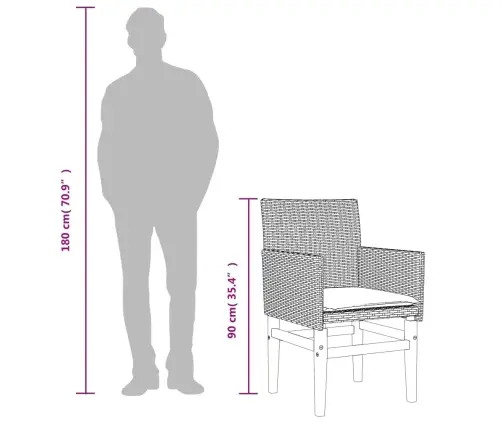 Dārza Krēsli, Matrači, 2 Gab., Pelēka Pe Rotangpalma, Masīvkoks Vidaxl Dārza Krēsli, Matrači, 2 Gab., Pelēka Pe Rotangpalma, Masīvkoks Vidaxl