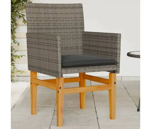 Dārza Krēsli, Matrači, 2 Gab., Pelēka Pe Rotangpalma, Masīvkoks Vidaxl Dārza Krēsli, Matrači, 2 Gab., Pelēka Pe Rotangpalma, Masīvkoks Vidaxl