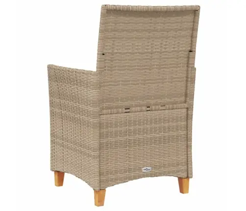 Dārza Krēsli, Matrači, 2 Gab., Bēša Pe Rotangpalma, Masīvkoks Vidaxl Dārza Krēsli, Matrači, 2 Gab., Bēša Pe Rotangpalma, Masīvkoks Vidaxl