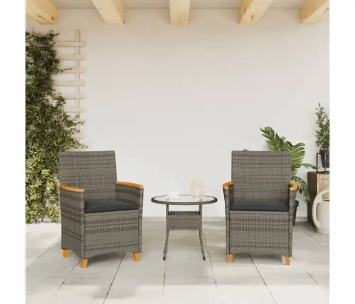 Dārza Krēsli, Matrači, 2 Gab., Pelēka Pe Rotangpalma, Masīvkoks Vidaxl Dārza Krēsli, Matrači, 2 Gab., Pelēka Pe Rotangpalma, Masīvkoks Vidaxl