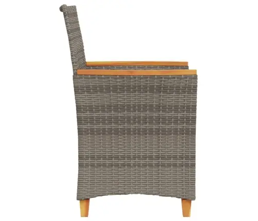 Dārza Krēsli, Matrači, 2 Gab., Pelēka Pe Rotangpalma, Masīvkoks Vidaxl Dārza Krēsli, Matrači, 2 Gab., Pelēka Pe Rotangpalma, Masīvkoks Vidaxl