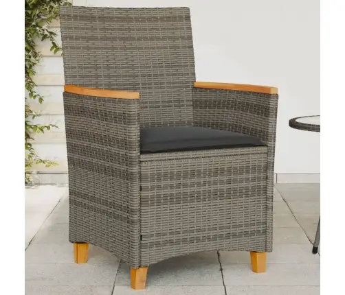 Dārza Krēsli, Matrači, 2 Gab., Pelēka Pe Rotangpalma, Masīvkoks Vidaxl Dārza Krēsli, Matrači, 2 Gab., Pelēka Pe Rotangpalma, Masīvkoks Vidaxl