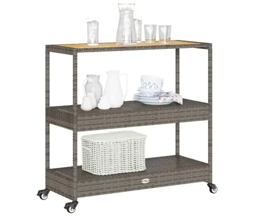 3-Tasandiline Baarikäru, Hall, Polürotang Ja Akaatsiapuit