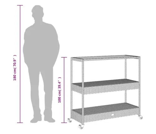 Bāra Ratiņi, 4 Līmeņi, Bēša Pe Rotangpalma, Akācijas Koks Vidaxl