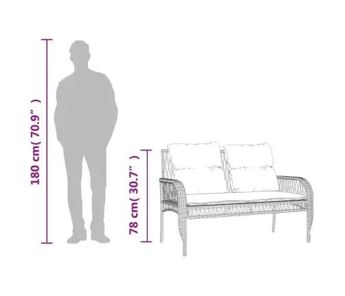 Sodo Komplektas Su Pagalvėlėmis, 4 Dalių, Juodas, Poliratanas