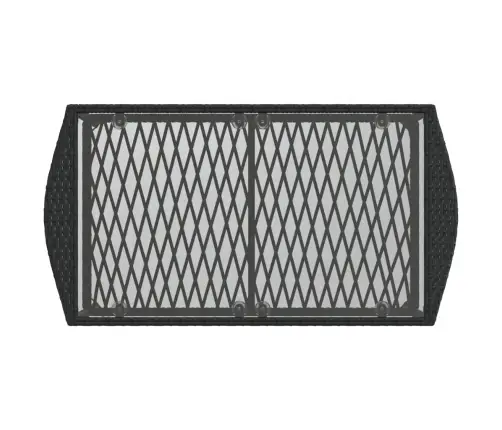 Sodo Komplektas Su Pagalvėlėmis, 4 Dalių, Juodas, Poliratanas