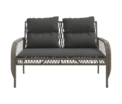 Sodo Komplektas Su Pagalvėlėmis, 4 Dalių, Pilkas, Poliratanas Sodo Komplektas Su Pagalvėlėmis, 4 Dalių, Pilkas, Poliratanas