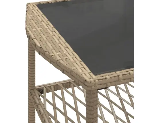 4-Daļīgs Dārza Dīvāna Komplekts, Matrači, Bēša Pe Rotangpalma Vidaxl