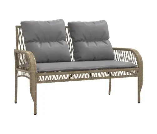 4-Daļīgs Dārza Dīvāna Komplekts, Matrači, Bēša Pe Rotangpalma Vidaxl