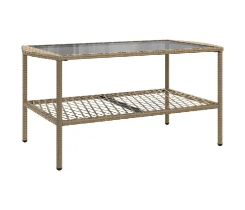 4-Daļīgs Dārza Dīvāna Komplekts, Matrači, Bēša Pe Rotangpalma Vidaxl