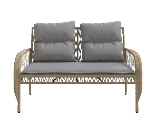 4-Daļīgs Dārza Dīvāna Komplekts, Matrači, Bēša Pe Rotangpalma Vidaxl