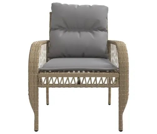 4-Daļīgs Dārza Dīvāna Komplekts, Matrači, Bēša Pe Rotangpalma Vidaxl