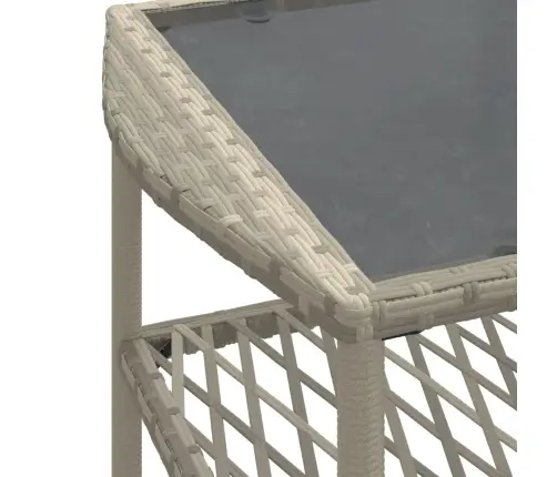 4-Osaline Aiamööblikomplekt Patjadega, Helehall, Polürotang