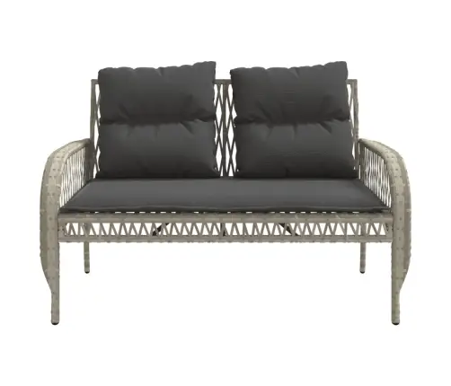 4-Osaline Aiamööblikomplekt Patjadega, Helehall, Polürotang