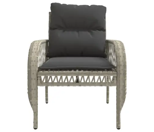 4-Osaline Aiamööblikomplekt Patjadega, Helehall, Polürotang